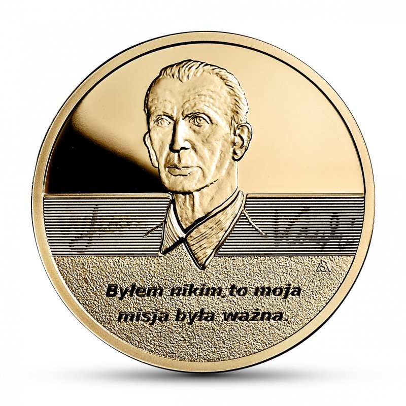 Монета 100 лет со дня рождения. 100 лет на польском.